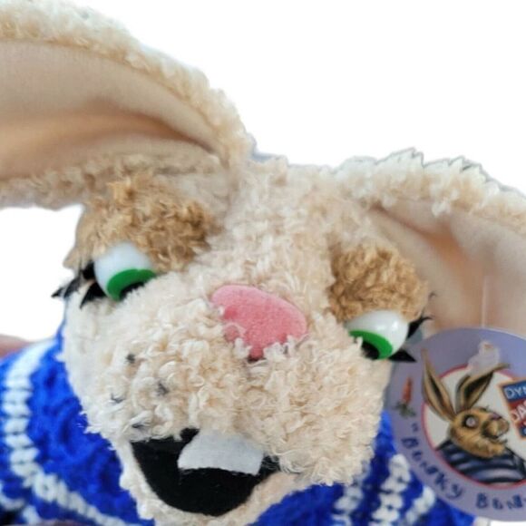 Dynegy Bunky Bunny Plush Steven Smith Crazy Eyes Creepy Cute 2002 Retired - Picture 2 of 4